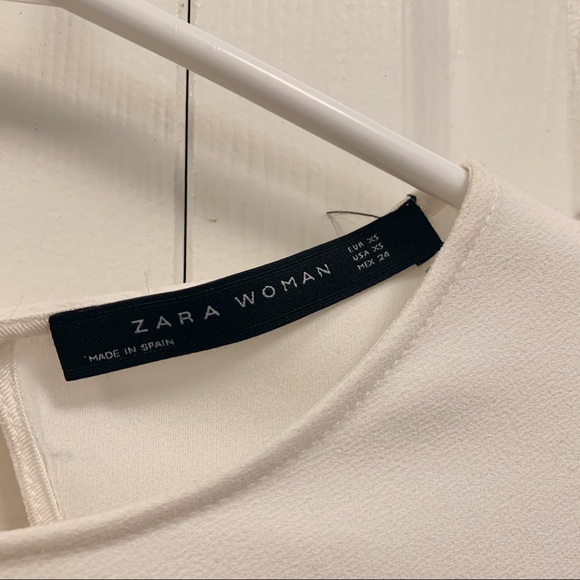 ZARA Blouse with Ruffled Sleeves - White - XS - Picture 4 of 5